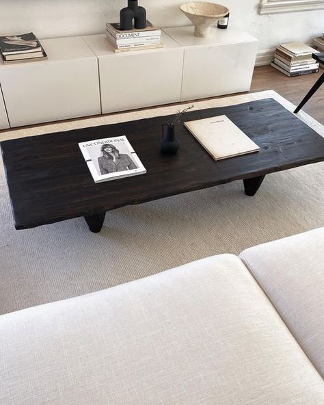 HOMEBODY on Instagram: "The #homebodyla coffee table is forever a living room staple. Made to order, by hand, just for you. Order yours today via DM." Living Room With No Coffee Table, Living Room Minimalist Modern, No Coffee Table, Coffee Table Aesthetic, Minimal Interiors, Table Aesthetic, Houses Design, No Coffee, Minimalism Interior