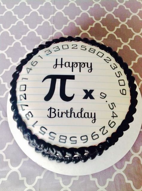 math cake, math geek, pi cake, 30th birthday mathematician Math Happy Birthday, Maths Birthday Cakes, Math Birthday Cakes, Math Cake Ideas Birthday, Birthday Wishes For Maths Teacher, Cake For A Teacher, Math Cake, Cake 30th Birthday, Teacher Birthday Cake