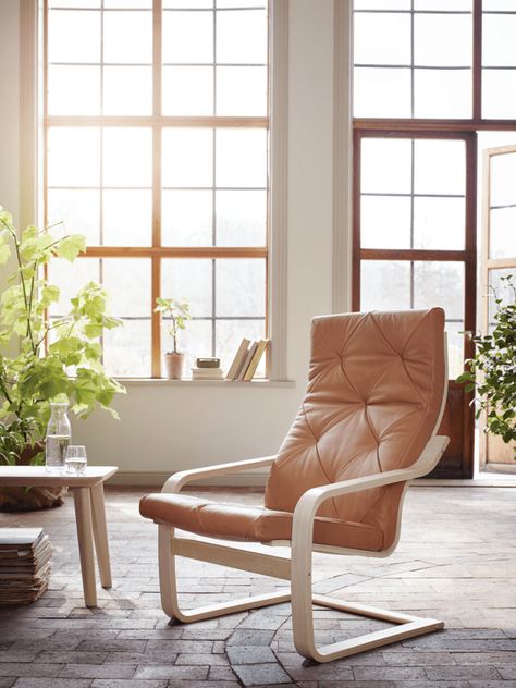 Exclusive: IKEA's Iconic Armchair Just Got a Makeover—and It's Good Ikea Living Room Chairs, Ikea Lounge Chair, Poang Chair, Ikea Poang Chair, Ikea Armchair, Iconic Armchairs, Wayfair Living Room Chairs, Ikea Design, Ikea Living Room