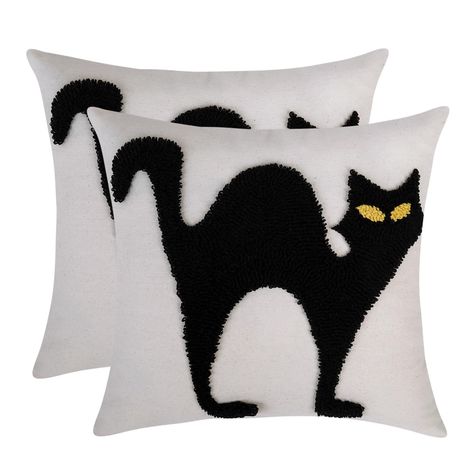 PRICES MAY VARY. 75%cotton, 25% Polyester Material: Durable and quality cotton material, invisible zipper ,bring special vitality to your home; A great choice for Halloween decor. Unique Pattern: Our Halloween pillow covers are designed with exquisite and unique pattern,they will refresh your room and add a festival atmosphere to your home. Perfect choice for Halloween decoration. Wide Application: Perfect decoration for indoor and outdoor use, which can be used on sofa, chair, couch, car, bed,