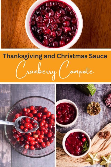 Thanksgiving and Christmas Sauce Cranberry Compote Cranberry Sauce Recipe Easy, Christmas Sauce, Quick Holiday Appetizers, Holiday Sauce, Cranberry Recipe, Traditional Christmas Desserts, Cranberry Sauce Thanksgiving, Cranberry Compote, Healthy Christmas Recipes