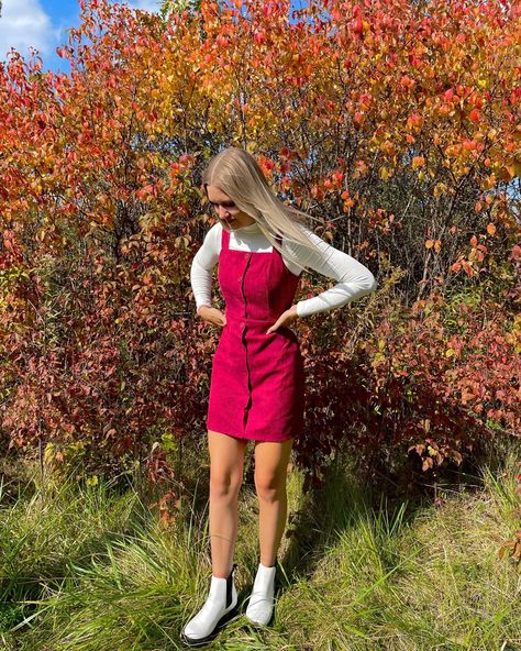 Curdory dress, white turtle neck, and boots! all from shein !! Curdory Dress, White Turtle Neck, White Turtleneck, Christmas Outfits, Button Up Dress, Birthday Photoshoot, 18th Birthday, Photoshoot Ideas, Fall Outfit