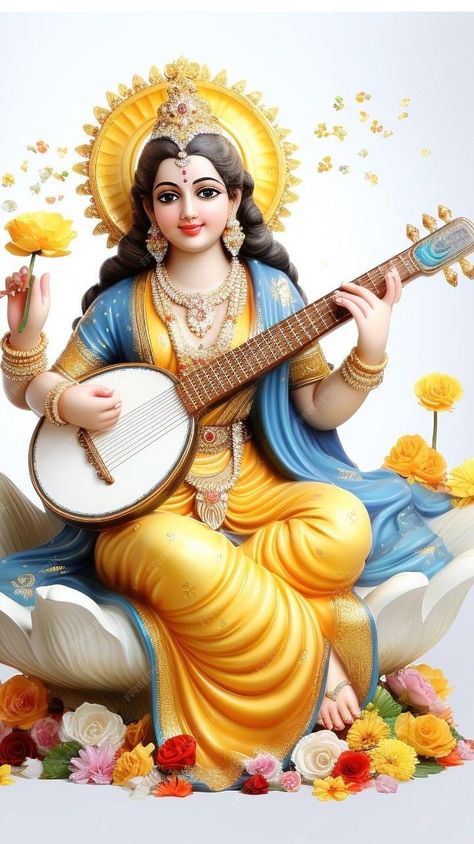 Seetha Rama Images, Lord Saraswati, Mata Saraswati, Saraswati Picture, Saraswati Idol, Saraswati Mata, Goddess Of Knowledge, Maa Saraswati, Saraswati Photo