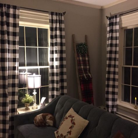 Really love what I got on @Etsy from Zeldabelle. #EtsyStar Living Room Curtains Farmhouse, Black Curtains Living Room, French Cottage Living Room, White Family Rooms, Buffalo Check Curtains, Country Style Curtains, Check Curtains, French Living Rooms, French Country Living Room