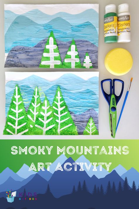 National Parks Preschool Crafts, National Park Crafts For Kids, Mountain Crafts For Kids, 2nd Grade Crafts, Yosemite Art, Stone Arches, Mountain Crafts, Story Crafts, American Landmarks