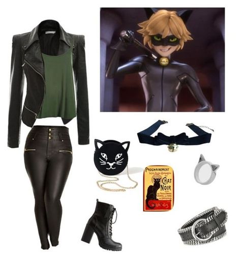 "Miraculous Ladybug - Chat Noir (genderbend)" by skullcandi13 on Polyvore featuring City Chic, WearAll, Charlotte Russe, Meadowlark, Forzieri and plus size clothing: Ladybug Outfits, Movie Inspired Outfits, Catty Noir, Character Inspired Outfits, Fandom Fashion, Fandom Outfits, Dapper Day, Anime Inspired Outfits, Casual Cosplay