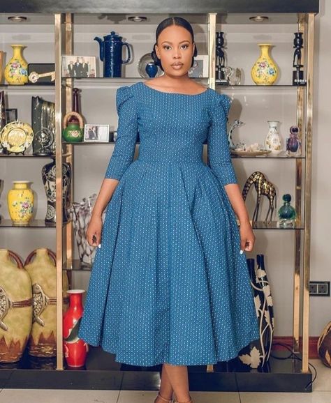 German Print Dresses African, Leteise Dress Patterns, Shweshwe Skirts, Leteisi Dress Patterns, Lobola Outfits Woman Dresses, Xhosa Makoti Outfits, Shweshwe Dresses For Makoti, Lobola Outfits, Sotho Traditional Dresses