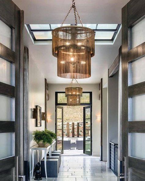 Top 40 Best Foyer Lighting Ideas - Illuminated Entrance Designs