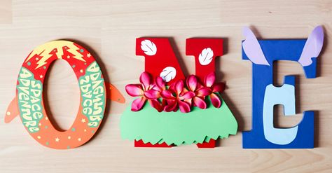 Lilo & Stitch Character Letter Set Name Room. Moana Character Set. Letter Standee, Stitch Letters, Luau Birthday Party, Stitch Character, Character Letters, Luau Birthday, Baby 1st Birthday, Lilo Stitch, Party Banners