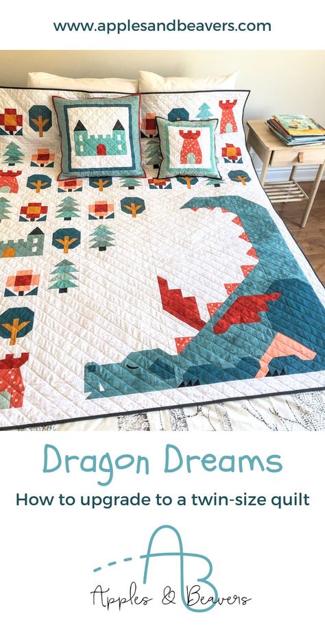 Fabric Dinosaur Pattern, Cute Quilt Blocks, Toddler Quilt Pattern, Quilt Patterns Animals, Dragon Quilt Pattern, Fun Quilt Patterns, Quilt Craft Ideas, Kids Quilts Ideas, Baby Boy Quilts Ideas