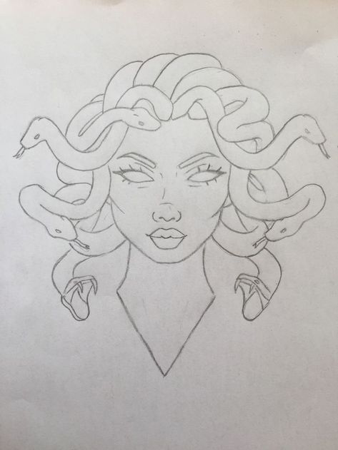 Madussa Drawing, Medusa Painting, Medusa Drawing, People Sketches, Medusa Art, Disney Drawings Sketches, Canvas Painting Designs, Easy Drawings Sketches, Outline Drawings