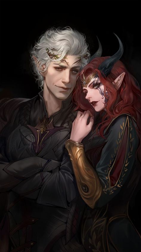 Baldur's Gate 3 (2700✕4800 9,117 kB) Baldur's Gate 3, Baldurs Gate, Baldur's Gate, Couple Art, Character Portraits, Image Boards, The Gallery, Game Character, Pose Reference