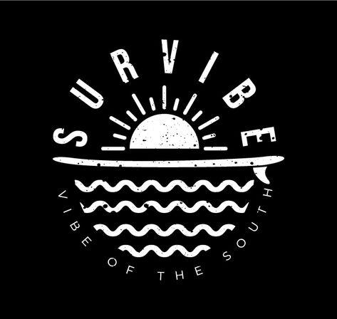 Surf Logo Design, Surf Logo, Canvas Bag Design, T Shirt Logo Design, Surf Brands, Beach Illustration, Shirt Logo Design, Line Art Vector, Tshirt Printing Design