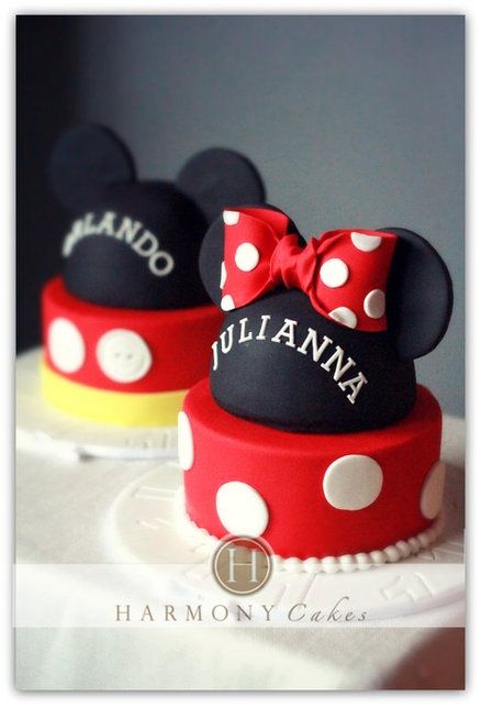 Smash Cakes Red Mini Mouse Cake, Mickey And Minnie Cake Together, One Tier Mickey Mouse Cake, Cupcakes Minnie Mouse, Micky Mouse Cake For A Girl, Mickymousetheme Cake, Mickey And Minnie Cake, Bolo Minnie, Mickey Cakes