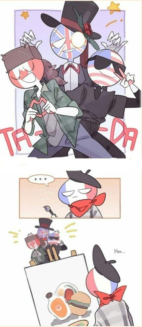 Contryhumans Funny, Country Humans Funny, America And Uk Countryhumans, Germany X America Countryhumans, Country Humans Comic, Country Humans China, Countryhuman Fanart, France X Uk, Country Humans Ships