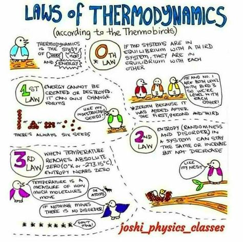 Laws Of Thermodynamics, Law Of Thermodynamics, Neet Notes, Chemistry Study Guide, Chemistry Basics, Physics Lessons, Physics Concepts, Learn Physics, Engineering Notes