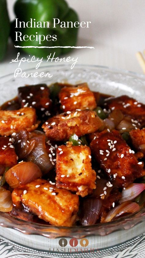 Honey Chilli Paneer, Spicy Paneer Recipes, Paneer Sabzi Recipe, Chili Paneer Recipe, Chilli Paneer Recipe, Indian Paneer Recipes, Easy Paneer Recipes, Chili Paneer, Veggie Board