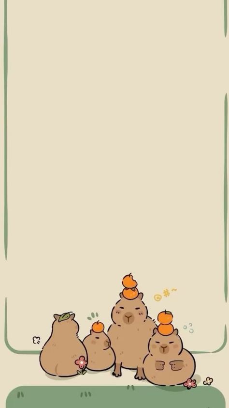 Wallpaper Thursday!!! #cute #cappy #capybara #cutecore Capybara Wallpaper Iphone, Cute Capybara Wallpaper, Capybara Wallpaper, Capybara Pet, Sketchbook Project, Cute Easy Doodles, Iphone Wallpaper Themes, Funny Animal Jokes, Dessin Adorable