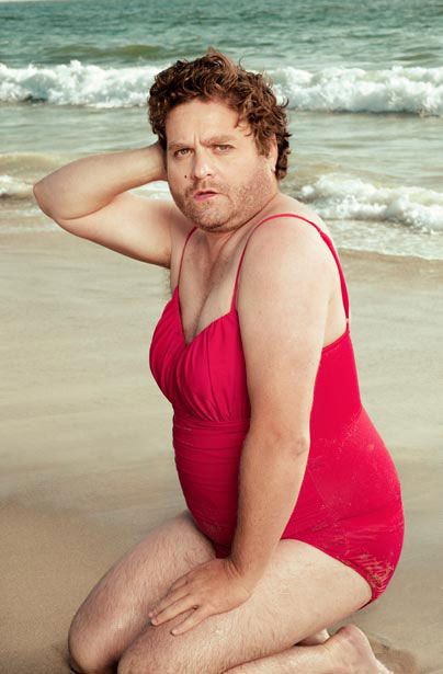 Hahaha Zach Galifianakis, Swimsuit Season, Red Swimsuit, Swimsuit Models, Rupaul, Bones Funny, Funny People, Vanity Fair, Women Swimsuits