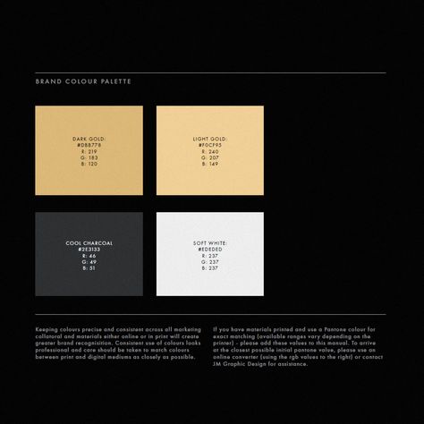 Luxury Brand Identity Colour Palette - Black and Gold - High End Black And Gold Color Palette Branding, Colour Palette With Gold, Gold Brand Color Palette, Black And Gold Brand Identity, Luxe Colour Palette, Color Palette Black And Gold, Luxury Color Palette Branding Black, Black White Gold Branding, Luxury Green Palette