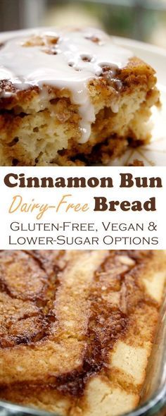 Easy Cinnamon Bun Bread Recipe (Optionally Gluten-free, Vegan and Lower Sugar!) Cinnamon Bun Bread, Bun Bread, Glutenfri Baking, Dairy Free Bread, Low Sugar Treats, Brownie Desserts, Rich Desserts, Cinnamon Bun, Oreo Dessert