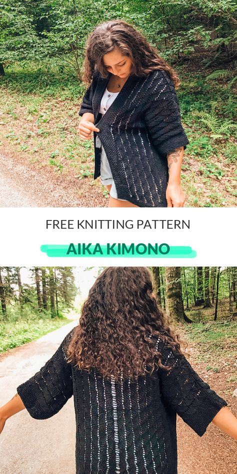 Kimono Knitting Pattern, Sweater Knitting Tutorial, Kimono Pattern Free, Simple Lace Pattern, Knitted Outfits For Women, Kimono Jacket Pattern, Knitted Throw Patterns, Knitting Clothes Patterns, Badminton Net