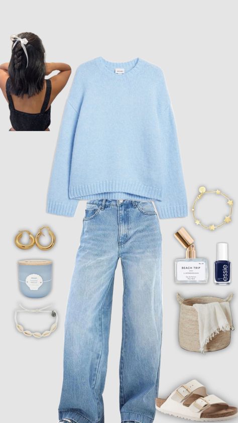 #preppy #beach #costal#fyp #foryou #f4f #preppyaesthetic #blue #blueaesthetic #outfit #fitinspo Light Blue Summer Outfit, Blue Aesthetic Outfit Girl, Cute Blue Outfits Aesthetic, Light Blue Outfit Ideas, Pastel Color Outfit, Light Blue Outfit, Blue Outfit Ideas, Coastal Outfits, Blue Summer Outfits