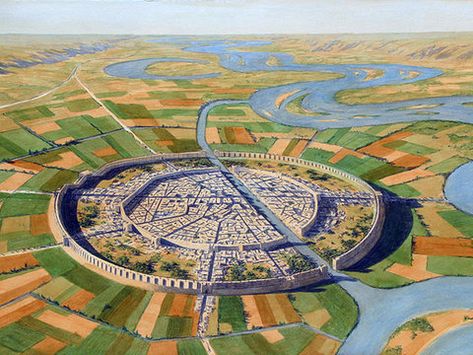 Mari: The world's largest city in 2400 BC Ancient Jericho, Ancient Mesopotamia, Fantasy City, Fantasy Places, Ancient City, Traditional Games, Fantasy Map, Grand Palais, Ancient Architecture