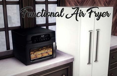 Functional Air Fryer Sims 4 Cc Functional Kitchen Appliances Patreon, Sims 4 Cheats, Sims 4 Kitchen, Sims 4 Challenges, Sims Baby, Sims 4 Traits, Sims 4 Cas Mods, Sims 4 Family, Play Sims 4