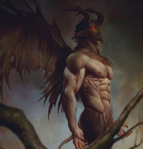 Incubus Demon, Fantasy Demon, Halloween 2022, Demon Art, D&d Dungeons And Dragons, Fantasy Male, Guy Drawing, Arte Fantasy, Human Art