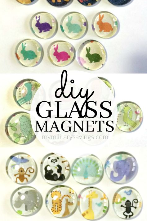 See how to make these super cute DIY glass magnets! Add this to your crafts board! How To Make Glass Magnets, Pebble Magnets, Diy Magnets, Glass Magnets, Magnet Crafts, Diy Event, Reward Chart, Cute Diy, Military Life