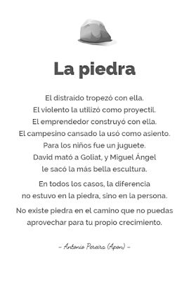 Cuento corto con moraleja : La piedra #Moraleja #Motivación #MensajesPositivos Social Thinking, Best Quotes, Mindfulness, Reading, Quotes