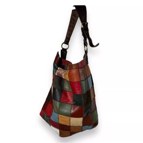 Y2K Lucky Brand Multi-Colored Patchwork Suede and Leather Hobo Bag Patchwork Leather Bag, Brand Handbags, Leather Patchwork, Poshmark Y2k, Patchwork Bags, Brown Top, Leather Hobo Bag, Bohemian Hippie, Leather Hobo