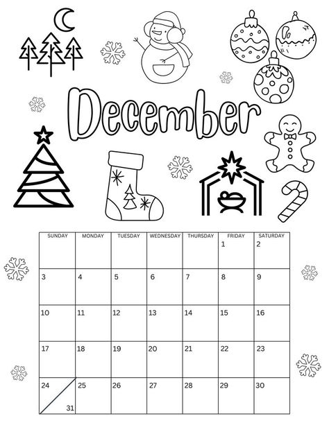 Month Coloring Pages, Calender Ideas, December Planner, Calendar For Kids, Calico Critters Families, Christmas Coloring Sheets, Bullet Journal Ideas Templates, Iphone Wallpaper Vsco, Bullet Journal Mood Tracker Ideas