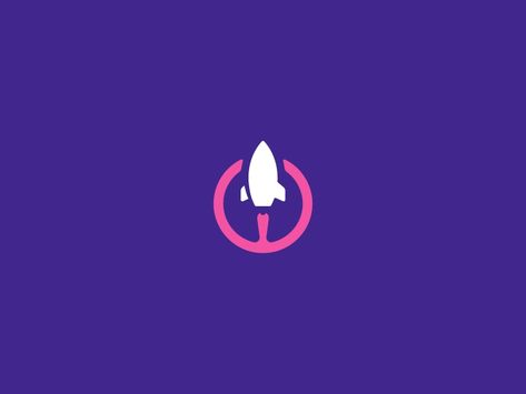 Daily Logo #1 Rocket Logo by Rachouan Rejeb on Dribbble Rocket Drawing, Rocket Logo, Peak Logo, Camp Logo, Circle Designs, Rockets Logo, Baby Logo, Super Hero Outfits, Coffee Logo