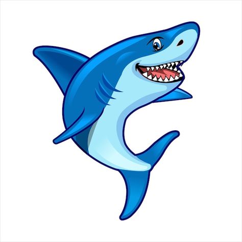 Shark cartoon character mascot illustrat... | Premium Vector #Freepik #vector #shark #shark-cartoon #shark-logo #fish-illustration Shark Clipart, Shark Cartoon, Mascot Illustration, Shark Illustration, Shark Graphic, Shark Pictures, Cartoon Shark, Character Mascot, Shark Logo