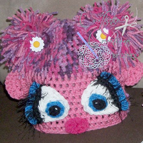 My daughter totally needs a pink fairy monster hat! Crochet Abby Cadabby, Fairy Monster, Crochet Therapy, Pink Monster, Crochet Character Hats, Fun Hats, Monster Hat, Abby Cadabby, Pink Fairy