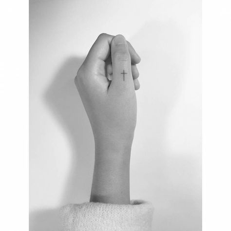 Cross On Thumb Tattoo, Cross Thumb Tattoo, Christian Cross Tattoos, Tiny Cross Tattoo, Christian Symbolism, Small Cross Tattoo, Upside Down Cross, Thumb Tattoos, Bible Verse Tattoos