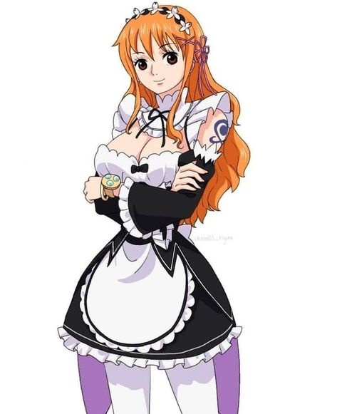 Luffy Maid Outfit, Op Pfp, Nami Op, Luffy Ships, Waifu Material, One Piece Nami, Nami One Piece, One Peice Anime, Military Girl