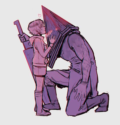 Pyramid Head Edit, Dbd Pyramid Head, Heather Mason Silent Hill, Silent Hill Pyramid Head, Silent Hill Art, Heather Mason, Chris Redfield, Pyramid Head, Horror Movies Funny