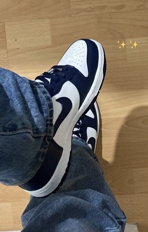 nike dunk high midnight navy | nike aesthetic | nike style | nike outfit Air Jordan, Air Max, Jordan, Adidas, Nike, Sneakers, High Quality, Blue, White