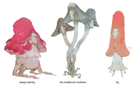 ArtStation - Sketch Dump 2021, Pedro Krüger Fantasy Creatures Art, Mushroom Art, Monster Design, Creature Concept Art, Creature Concept, Illustration Character Design, Creature Design, Creature Art, Fantasy Creatures