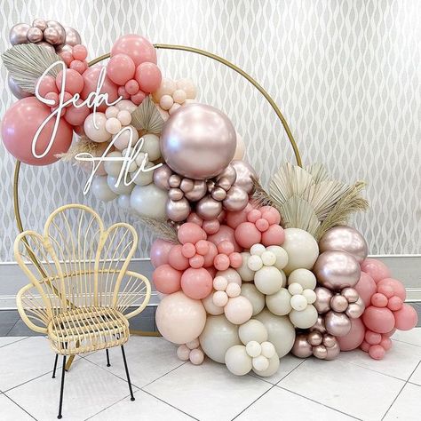 Balloons Decor, Luxe Baby, Event Stylist, Balloon Display, Diy Balloon Decorations, Mini Balloons, Birthday Balloon Decorations, Diy Birthday Decorations, Baby Shower Princess