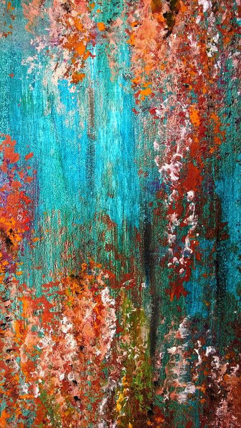 industrial wall art artwork painting, turquoise and rust  Original painting - summer beach sea ocean & turquoise and rust by MesmerizeGarden by Anna Urban Now available as PRINT. Check back with my shop. THANK YOU.  https://www.etsy.com/listing/184380107/summer-beach-sea-ocean-turquoise-and?utm_source=Pinterest&utm_medium=PageTools&utm_campaign=Share mesmerize Garden by ANNA URBAN  https://www.instagram.com/mesmerize_garden/ Industrial Paintings, Metal Tree Wall Art, Action Painting, Abstract Canvas Painting, Modern Prints, Abstract Canvas, Oil Painting On Canvas, Abstract Art Painting, Painting Inspiration