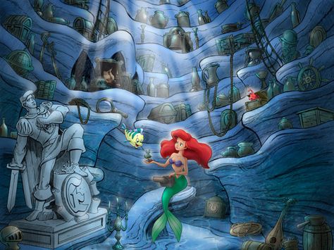 Ariel's cavern Ariels Grotto, Fairytale Wedding Theme, Disneyland Attractions, Ariel Disney, Ariel Mermaid, Mermaid Disney, Disney Ariel, Disney Photos, Arte Disney