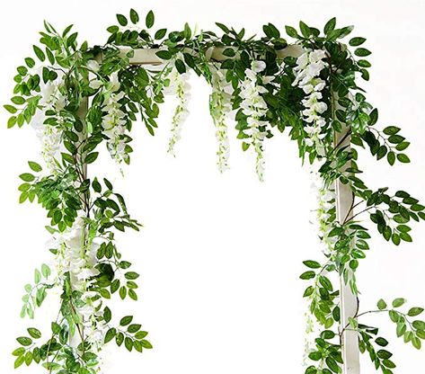 Wisteria Vine, Vine Garland, Trailing Flowers, Ivy Wall, Ivy Plants, Hanging Vines, Walled Garden, Artificial Leaf, Leaf Garland