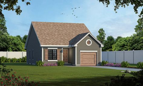 House Plan 75736 - Traditional Style House Plan with 1091 Sq Ft, 2 Bed, 2 Bath, 1 Car Garage 2 Bedroom 2 Bath House Plans Open Floor, 800 Sq Ft House, 1000 Sq Ft House, Octagon House, Monster House Plans, Garage House Plans, Traditional House Plan, Traditional House Plans, Cottage Plan