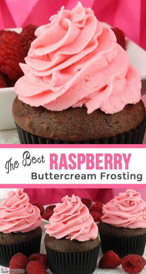 Delicious Buttercream Frosting, Raspberry Buttercream Frosting, Raspberry Frosting, Butter Cream Frosting, Frosting Recipes Easy, Raspberry Buttercream, Cake Frosting Recipe, Homemade Frosting, Buttercream Frosting Recipe