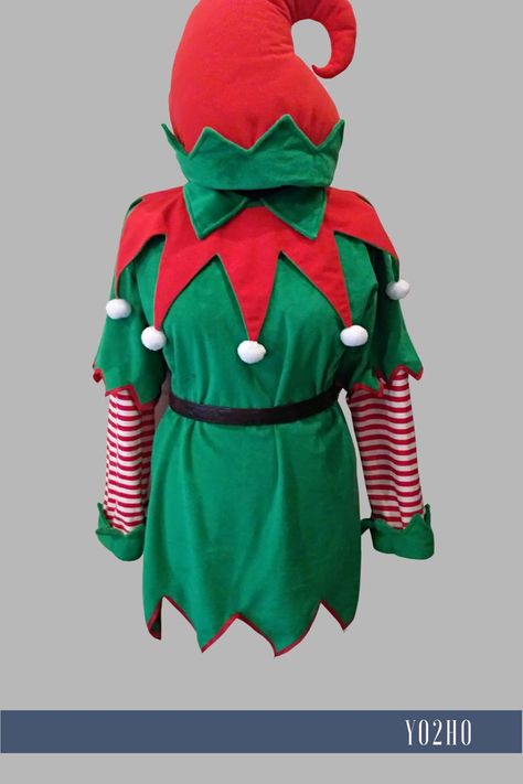 Santas Elf Costume Diy, Elf Costume Ideas Diy, Elf Costume Ideas, Christmas Elf Costume Diy, Diy Elf Costume, Christmas Elf Costume, Green Elf, Adult Christmas Party, Elf Cosplay