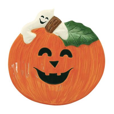 Fitz and Floyd Ghost & Pumpkin Platter Pumpkin Platter, Holiday Decor Thanksgiving, Halloween Entertaining, Appetizer Dishes, Halloween Appetizers, Pumpkin Ghost, Holiday Centerpieces, Ghost Pumpkin, Fall Halloween Decor